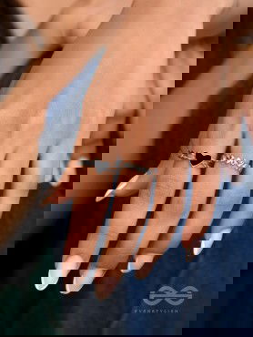 String of Hearts- Set of Two Silver Rings