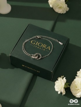 GIORA ITALIA - ORLA CONNECT – STAINLESS STEEL ANTI-TARNISH INTERLOCK SILVER BRACELET