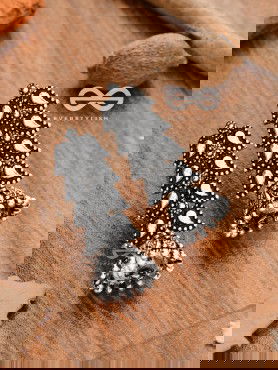 The Layered Leaves Jhumkis - Oxidised Boho Earrings