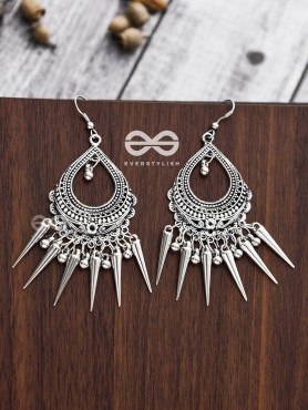 The Vintage Motif Ferns - Oxidised Boho Earrings