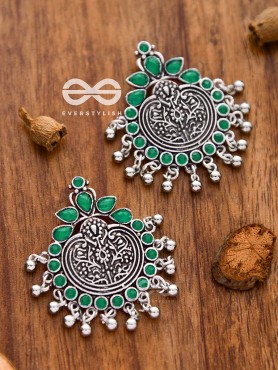 The Bohemian Intrigue (Emerald Green) - Embellished Oxidised Collection