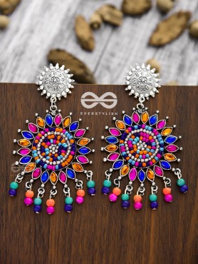 The Delightful Dreamy Danglers (Multicoloured)- The Embellished Oxidised Collection