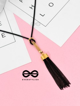 A Knotty Statement - Golden Long Neckpiece