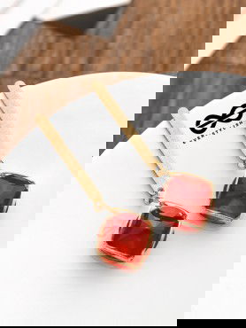 The Dangling Elegance (Scarlet Red) -  The Golden Charm Collection