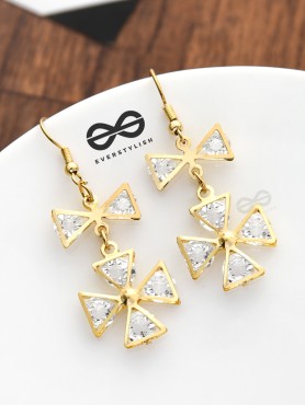 A Shimmery Statement Danglers - The Golden Charm Collection