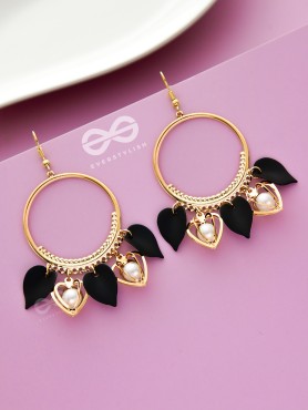 The bonafide elegance - leaf and pearl detailed danglers