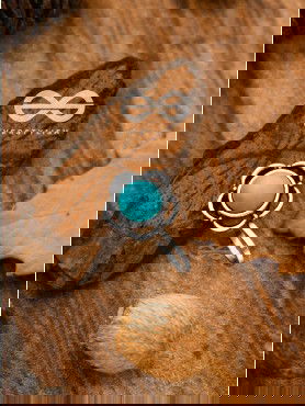 The Bohemian Florals - Turquoise Boho Nosering