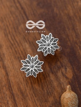 The Floral Bling Studs - Tiny Trinket Earrings