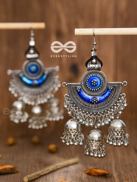 The Bohemian Allure - Meenakari Triple Jhumki Danglers