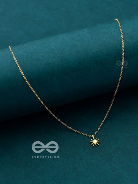 The Dainty Sun Neckpiece - Golden