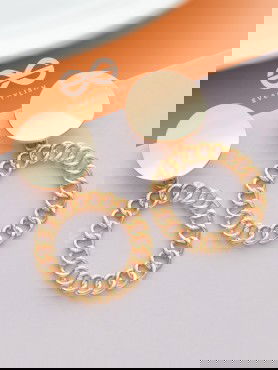 The Links of Glamour - Golden Statement Earrings