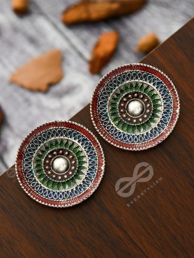 The Hypnotic Allure - Statement Meenakari Studs