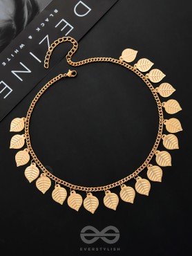 The Autumn Elegance - Golden Statement Neckpiece