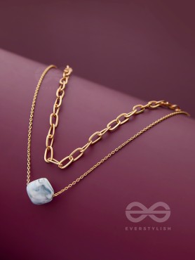 The Marble Marvel - Golden Multi-layered Neckpiece