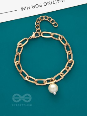 The Linkin Pearl- Golden Pearl Bracelet