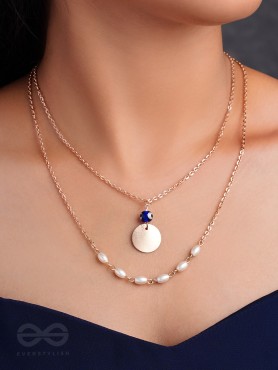 Sun N Sea- Golden Layered Necklace With Anti-Tarnish Coating 