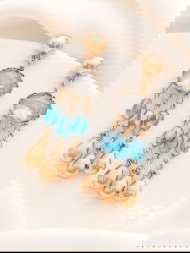 The Radiant Rains- Golden Embellished Earrings