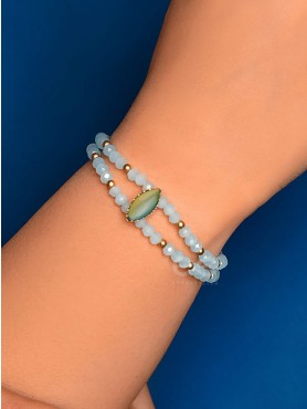 The Sapphire Grove- Golden Embellished Bracelet