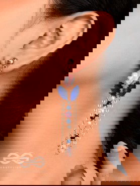 The Wonder Wings- Golden Embellished Earrings