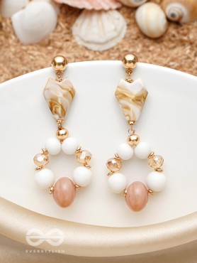 The Sea Jewels- Golden Embellished Earrings