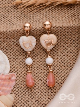 Heart of Gold- Golden Embellished Earrings