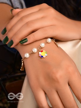 The Sunny Spring- Golden Enamelled Bracelet