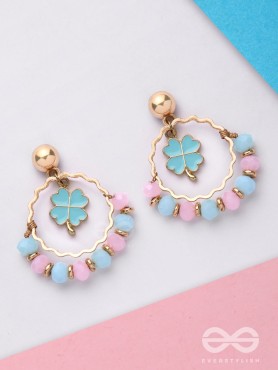 The Spring Garden - Golden Embellished Earrings