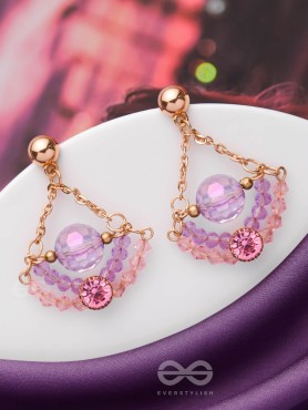 The Luxe Lotus- Golden Embellished Earrings