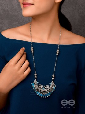 The Ocean Odyssey - Oxidised Embellished Necklace