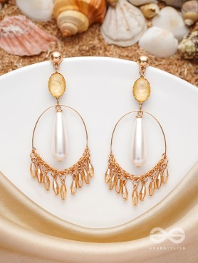 A RAY OF SUNSHINE - GOLDEN DROP EARRINGS