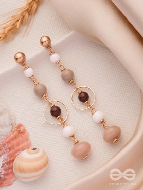 THE HAZELNUT HUES - CASUAL DROP EARRINGS
