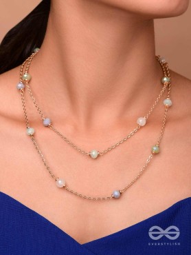 The Distant Drops - Casual Beaded Neckpiece With Anti-Tarnish Coating 