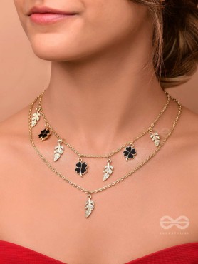 The Nocturnal Luck - Golden Multilayered Neckpiece With Anti-Tarnish Coating 