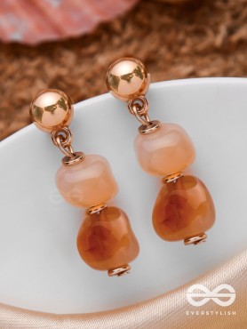 THE FADING BLAZE - GOLDEN EMBELLISHED EARRINGS