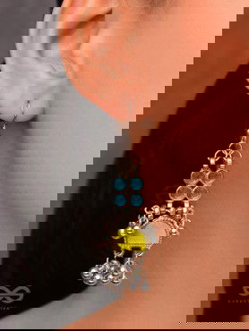 Daybreak Drizzle - Silver Enamelled Earrings