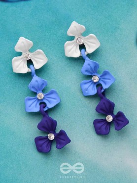 THE BLUEBERRY BLOSSOMS - ELEGANT ACRYLIC EARRINGS