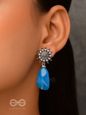 Oath Of The Sky- Stone Oxidised Earrings