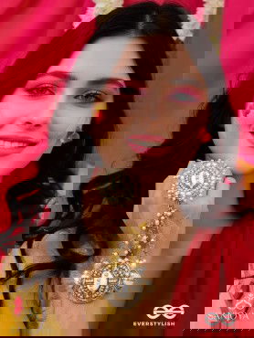 Sukshmaman - The Pure Precision - Shells, Beads And Glass Drops Hand Embroidered Haathphool