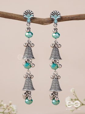 The Marine Carillons - Enamelled Oxidised Earrings