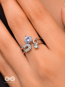 The Dreamy Dazzle - Silver Cubic Zirconia Ring (Adjustable)