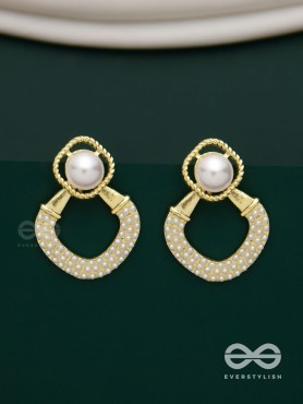 Celestial Pearls- Elegant pearl earrings