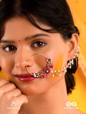 VARNAMALA ABHUSHANA - ADORNMENT OF COLORS - FLORAL MOTIFS WITH PEARLS NATH