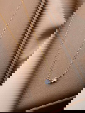 AURA GLEAM - TIMELESS DAINTY STAINLESS STEEL WHITE CZ PENDANT