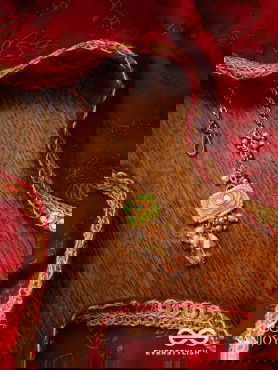 MRINALIKA - LOTUS PETAL - GRACEFUL ENAMELLED HANDCRAFTED KUNDAN MAANGTIKA WITH SOFT PASTEL GEMSTONES