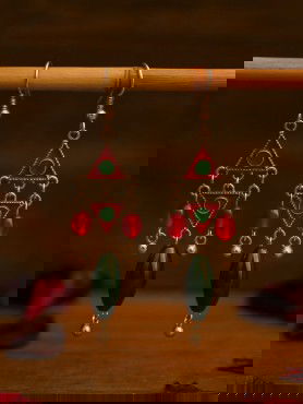 TINKLE TANGO - TRIANGLE MOTIF OXIDISED EARRING