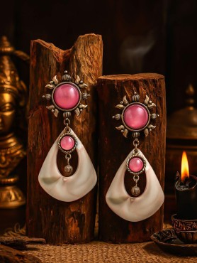 DESERT TWIST - MODERN DANGLE OXIDISED EARRING