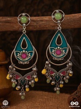 TARANGINI – COLOURFUL ENAMELLED EARRING