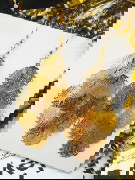 Golden mirage leaves dangling earrings