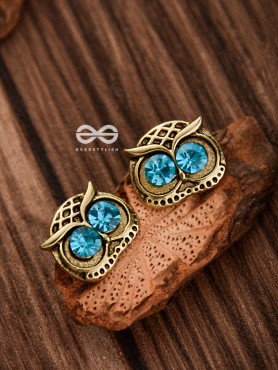 The Little Shimmery Owls - Tiny Trinket Earrings