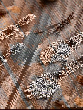 The Embellished Oxidised Collection - Intricate Delight Earrings- Black